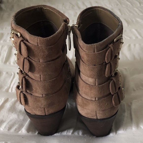 Sam Edelman Brown Suede Booties Size 6.5 - Picture 3 of 3
